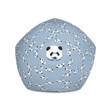 Blue Panda Bean Bag Chair Cover