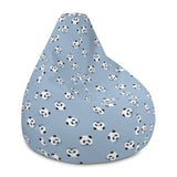 Blue Panda Bean Bag Chair Cover