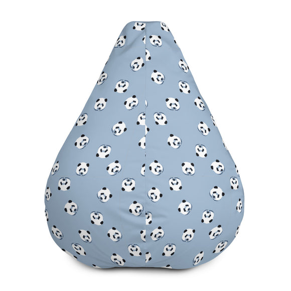 Blue Panda Bean Bag Chair Cover